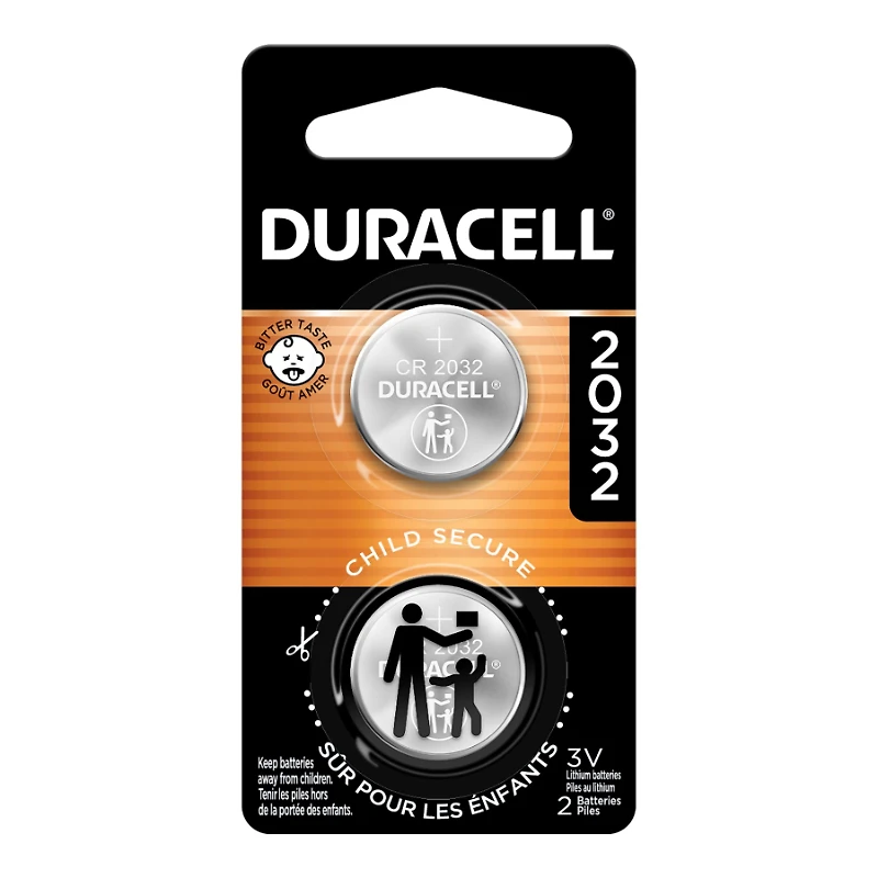 Duracell Lithium Battery - Bitter Coating - CR2032 - 2 Pack