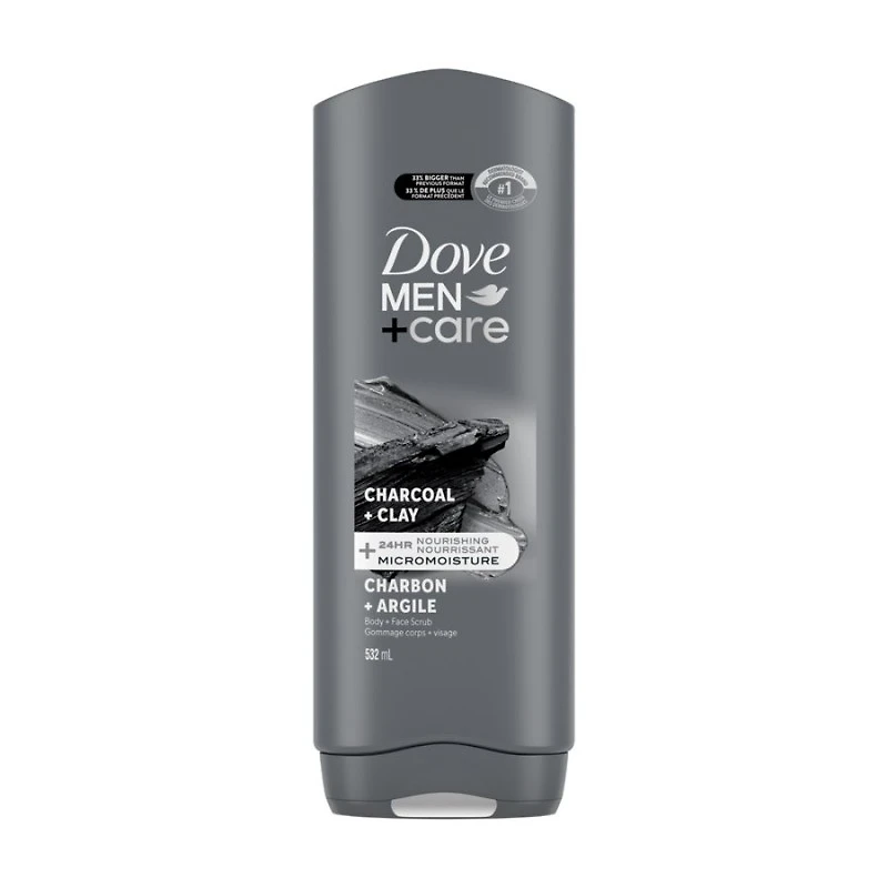 DOVE MEN BODY WASH CHAR CLAY 532ML
