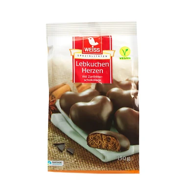 Weiss Lebkuchen Herzen - 150g