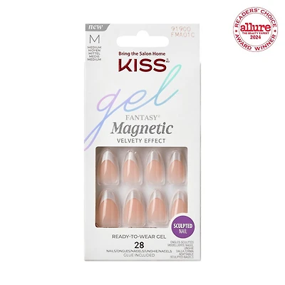 Kiss gel FANTASY Magnetic Sculpted Nail Set - Medium - Almond - North Coast - 28's
