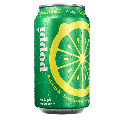 POPPI SODA LEMON 355ML in Lime