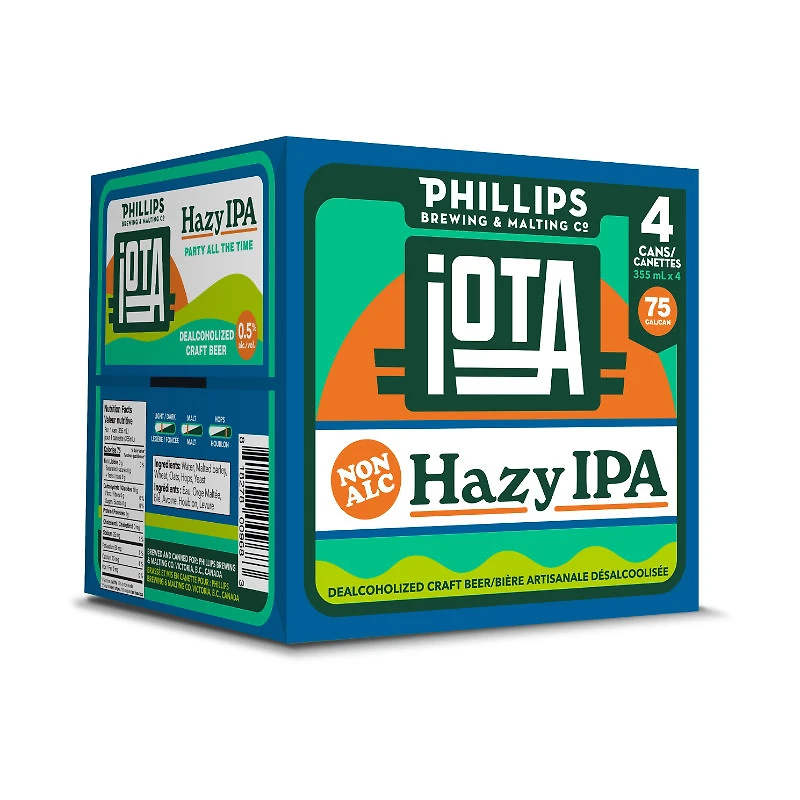 Phillips Iota Non Alcoholic Hazy IPA - 4 x 355ml