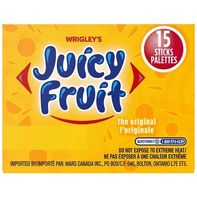 WRIGLEY JUICY FRUIT ORIGINAL 15PCE