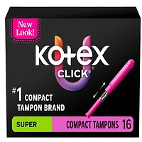 U by Kotex Click Compact Tampons - Regular - Unscented - 16 Count