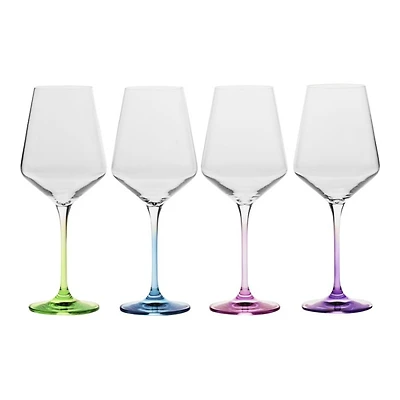 KROSNO COLOURED WINE GLASSES