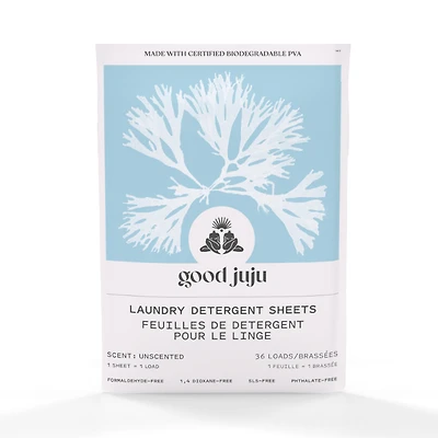Good Juju Laundry Detergent Sheets - Unscented - 36 Sheets