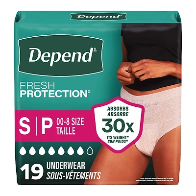 Depend Fresh Protection Adult Incontinence Underwear for Women - Maximum - Small/19 Count