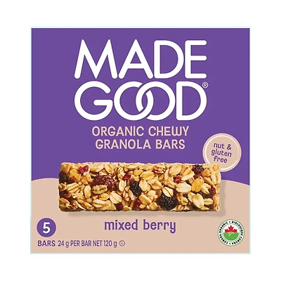 MadeGood Granola Bars - Mixed Berry - 5x24g