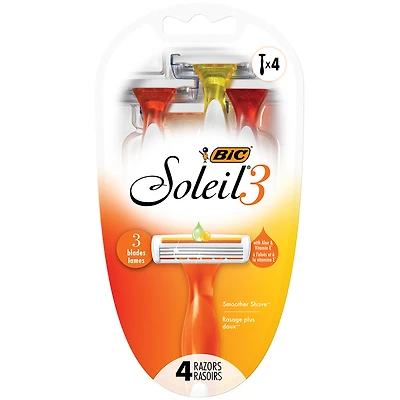 BIC Soleil Original Women's Disposable Razors - Assorted Colours - 4's
