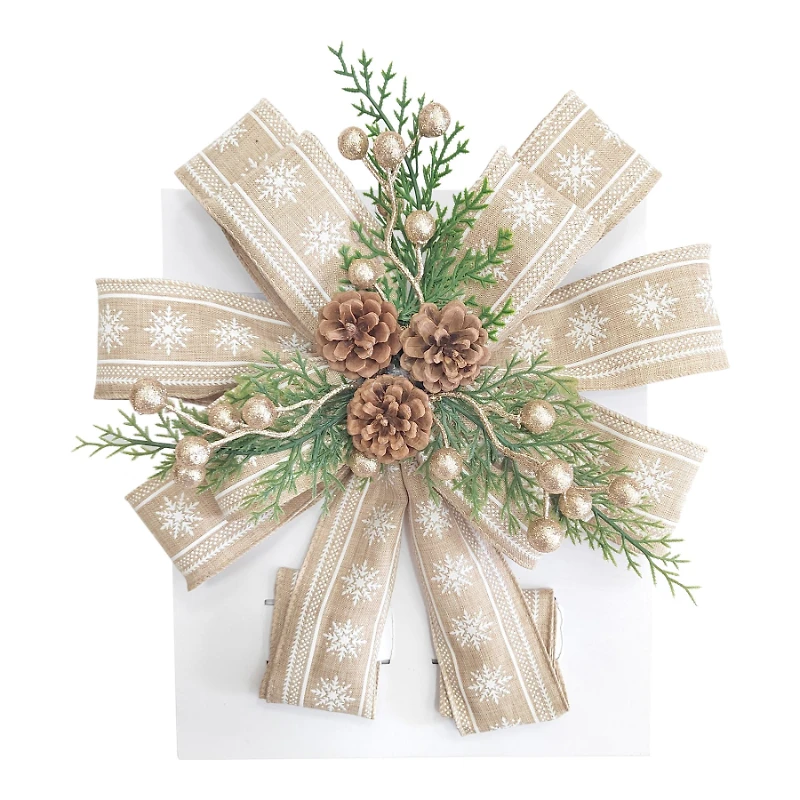 BOW TREE TOPPER BURLAP