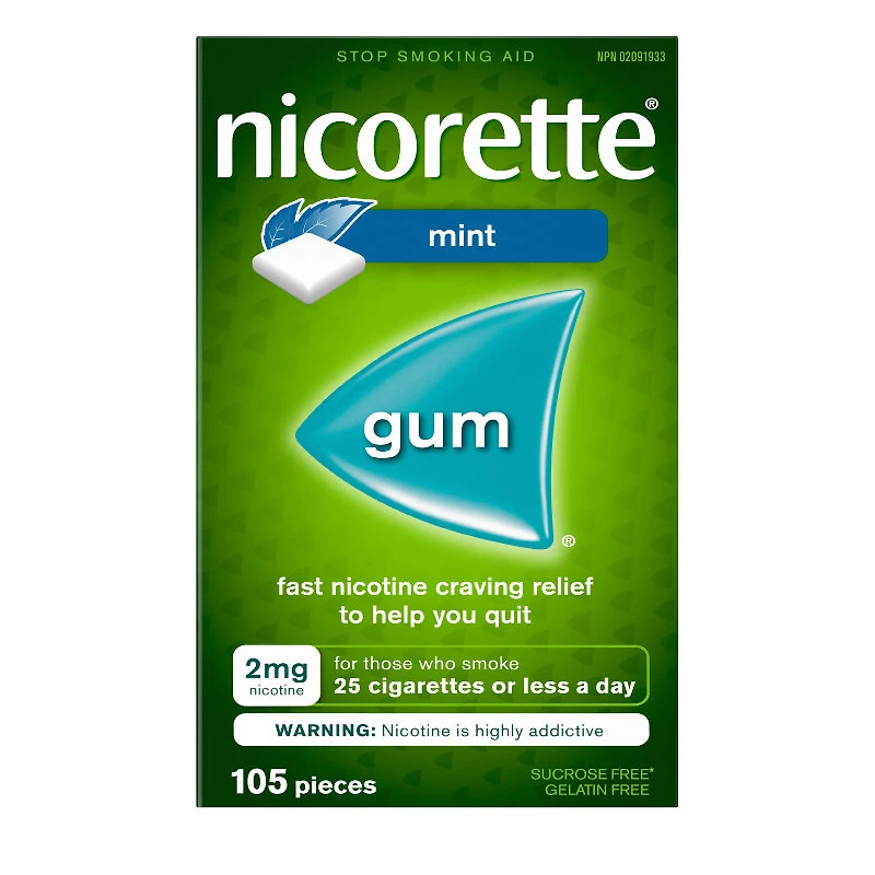 NICORETTE Nicotine Gums - 2mg - Extreme Chill Mint - 105's