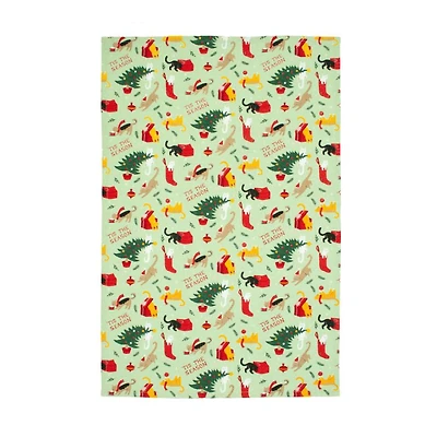 MU KITCHEN FESTIVE CATS TWL