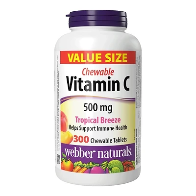 Webber Naturals Tropical Breeze Vitamin C Chewable Tablets - 500mg - 300s