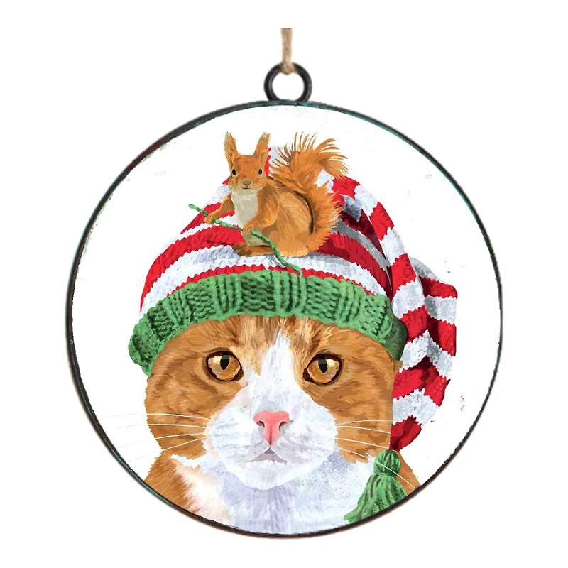 C/F METAL ORNAMENT DISC CAT