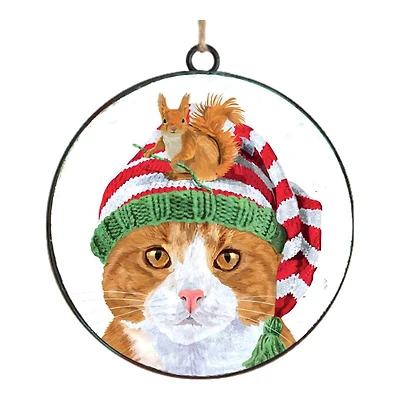 C/F METAL ORNAMENT DISC CAT