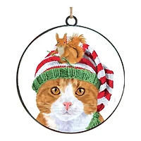 C/F METAL ORNAMENT DISC CAT