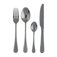 MEDICI S/S FLATWARE SET 16PCE/BLACK