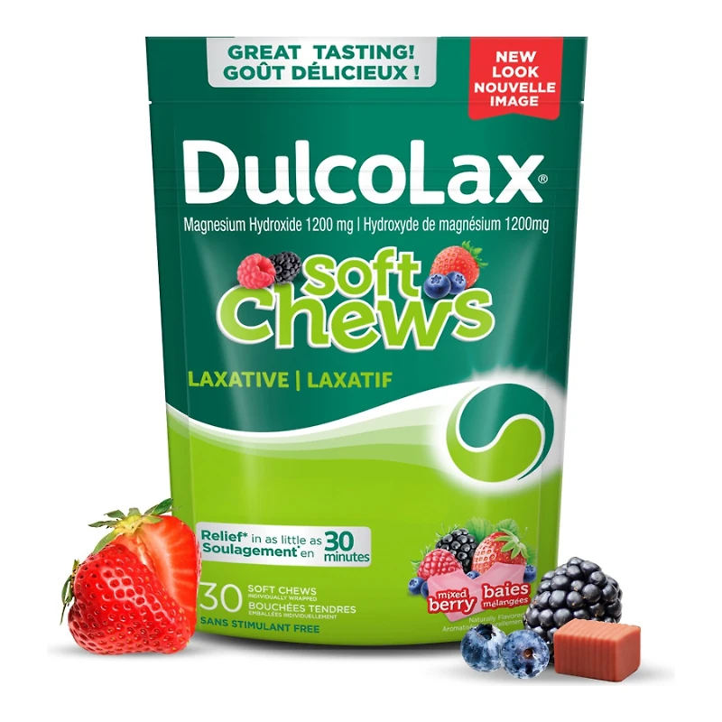 Dulcolax Soft Chews Laxatives - Mixed Berries - 30's