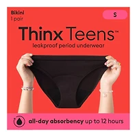 Thinx Teens Bikini Period Underwear - Extra Large - Black