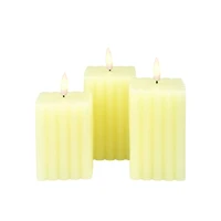 COLLECTION B/O LED CANDLE 3PC in Beige