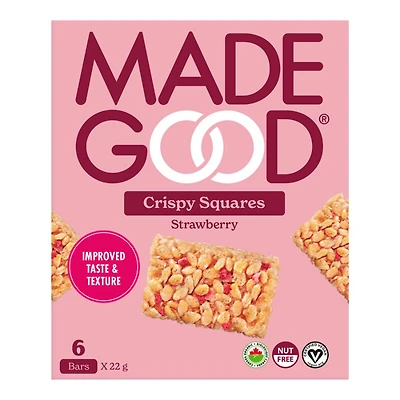 MadeGood Crispy Squares - Strawberry - 6x22g