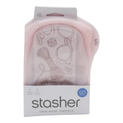 Stasher Reusable Go Storage Bag - Rainbow Pink