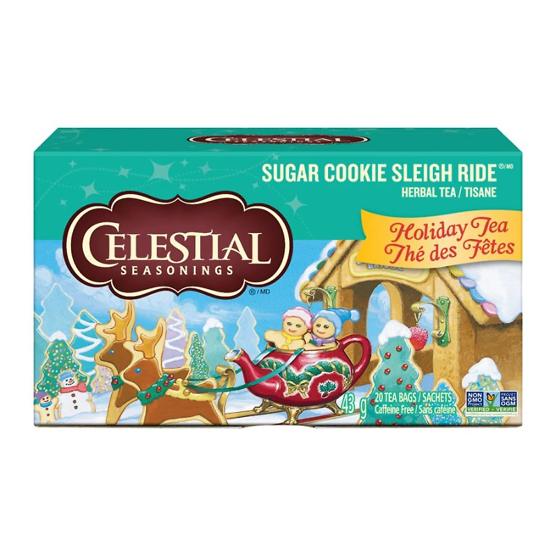 Celestial Seasonings Holiday Tea - Sugar Cookie Sleigh Ride - 20's