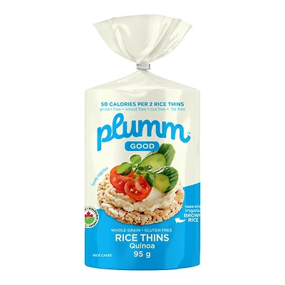 Plum-M-Good Organic Brown Rice Cakes - Brown Rice with Quinoa - 95g