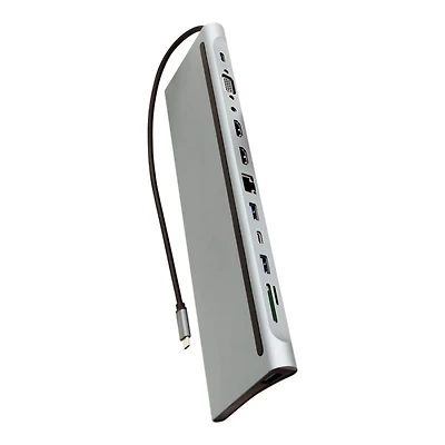 HELIX 12IN1 USB C DOCK in Silver