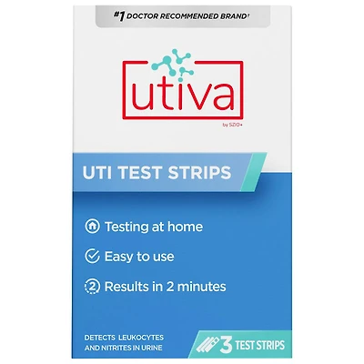 Utiva Urinary Tract Infection Test Strips - 3s