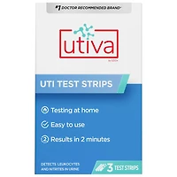 Utiva Urinary Tract Infection Test Strips - 3s