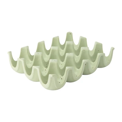 MEDICI CERAMIC EGG TRAY in Green