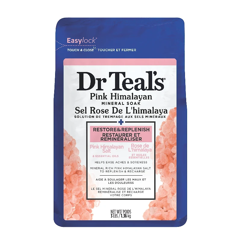 Dr Teal's Pink Himalayan Mineral Soak - Restore & Replenish - 1.36kg