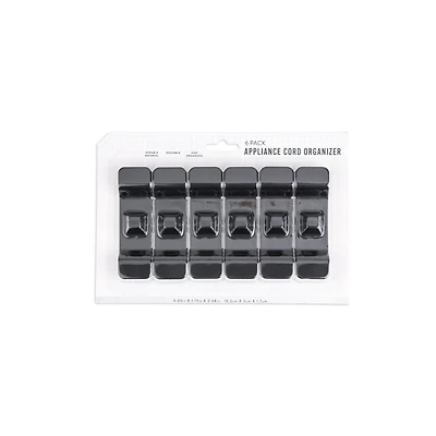 CORE SUPPLY CORD ORGANIZER BLACK/6PCE