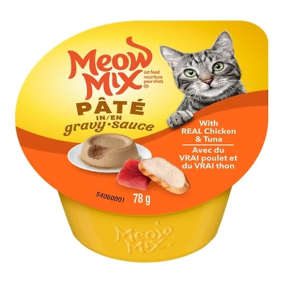 MEOW MIX PATE GRAVY CKN TUNA 03199