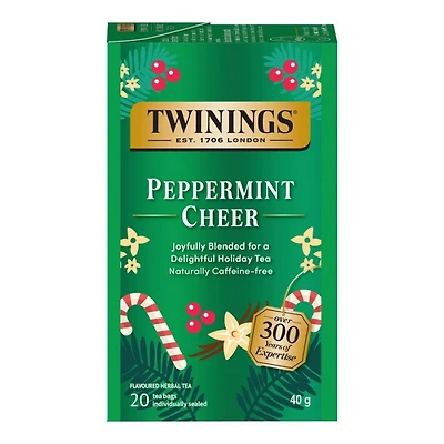 Twinings Peppermint Cheer - Flavoured Herbal Tea - 20s