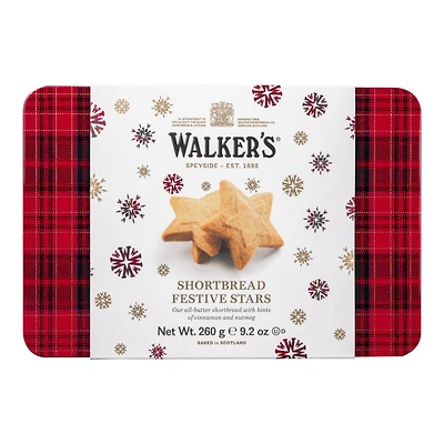WALKERS FESTIVE STARS TIN 260G