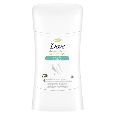 Dove Go Sleeveless Unscented Antiperspirant Stick - 45g