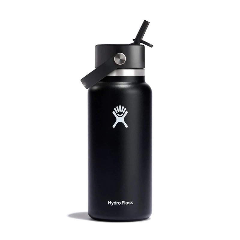 HYDROFLASK WIDE FLX STRW CAP in Black