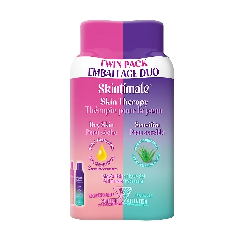 Skintimate Skin Therapy Moisturizing Shave Gel - 2 x 198g