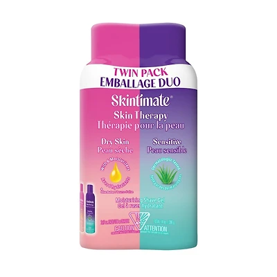 Skintimate Skin Therapy Moisturizing Shave Gel - 2 x 198g
