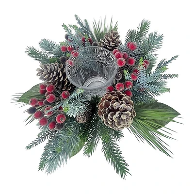 TABLE DECOR MIXED PINE in Red