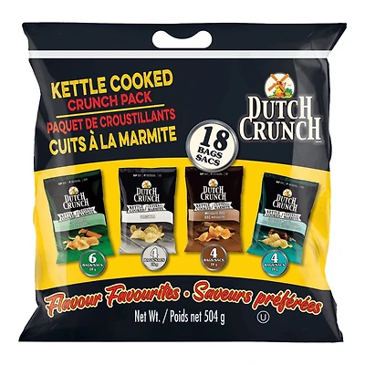 OLD DUTCH PACK KETTLE CHIPS 18'S/504G