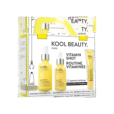 KOOL BEAUTY VITAMIN GLOW KIT 3PCE