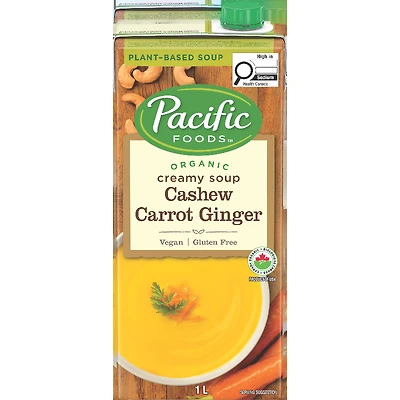 Pacific Organic Soup - Creamy Cashew Carrot Ginger - 1L