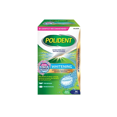 POLIDENT WHITENING 96'S