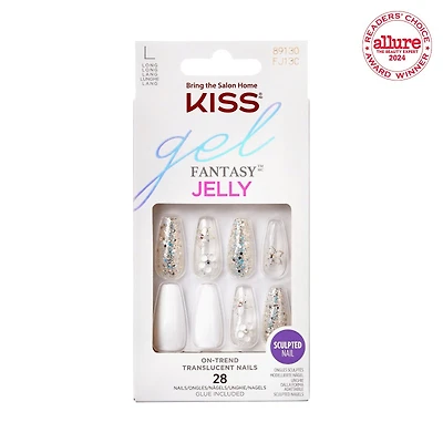 Kiss gel FANTASY Jelly Sculpted Nail Set - Long - Sweet Jelly - 28's