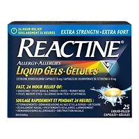 Reactine Allergy Extra Strength Cetirizine Hydrochloride Liquid Gel Capsules - 10mg