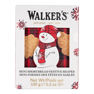 Walkers Pure Butter Mini Shortbread - Festive Shapes - 150g