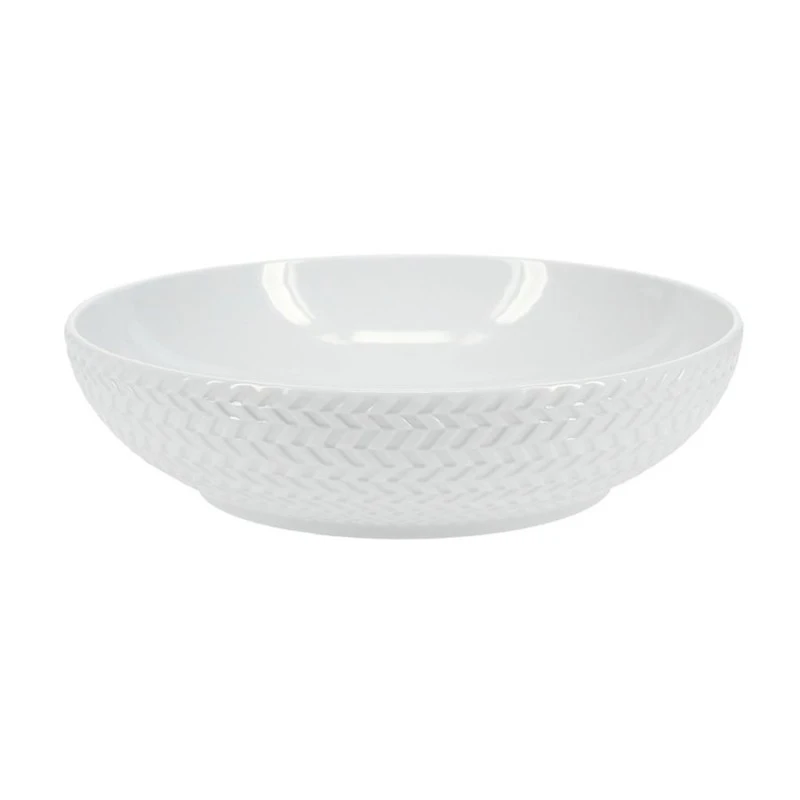 BIA TEXTURED SHALLOW BOWL in White